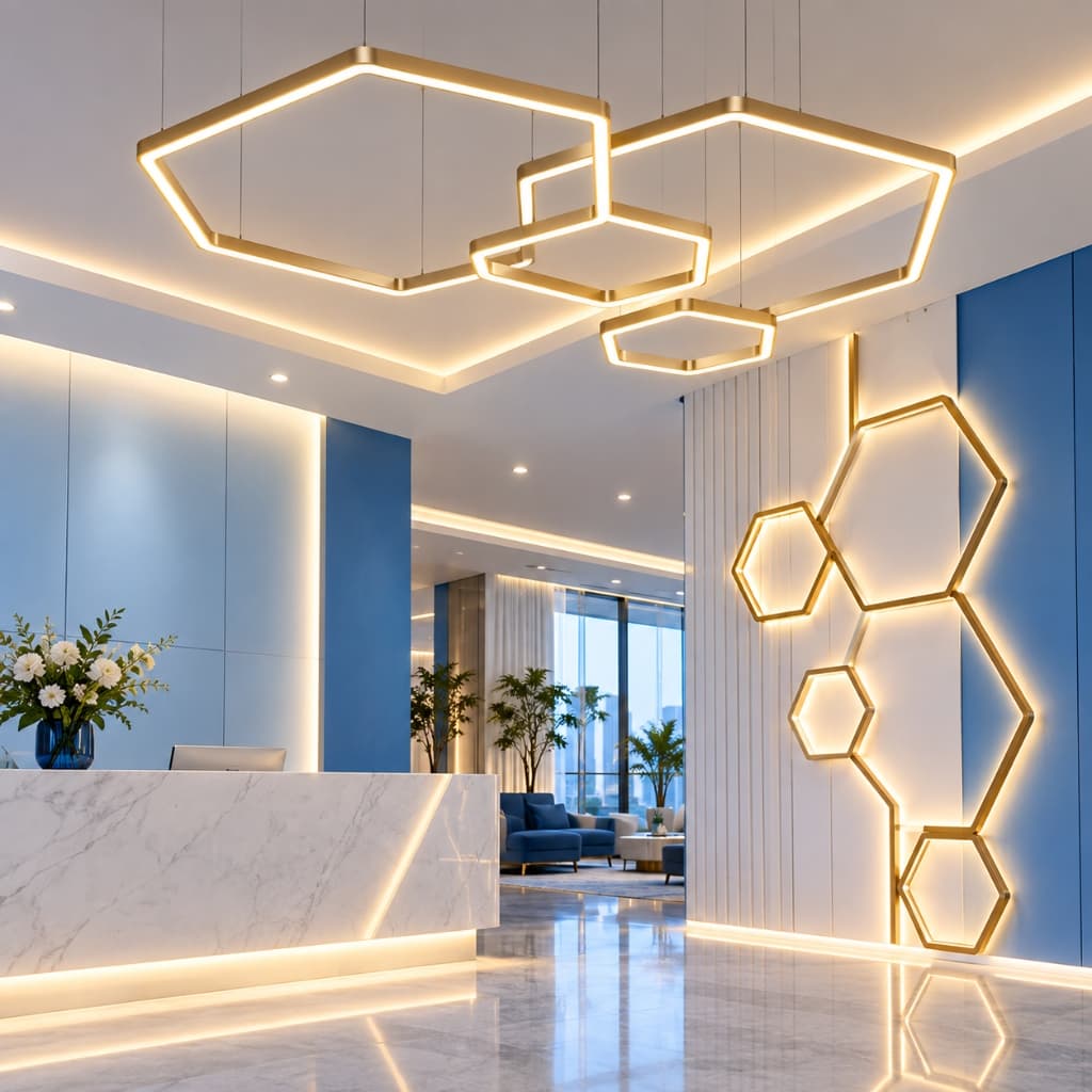 Hexagonal Geometric Architectural Lighting